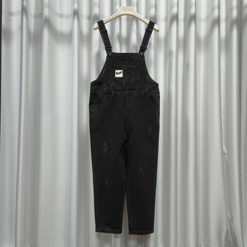 【诗M】S515-5  女装休闲时尚牛仔背带裤黑色1328610