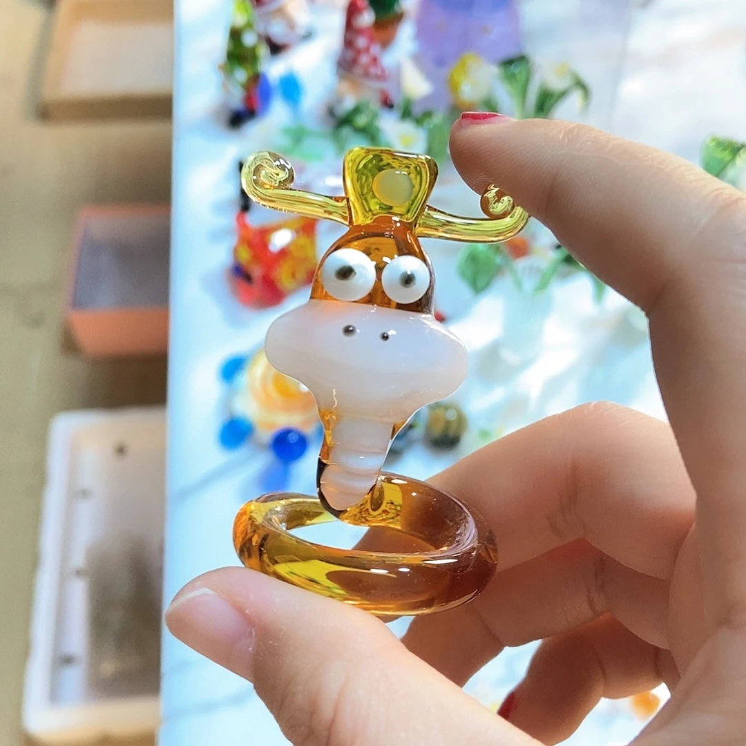 琉璃手工艺品金蛇