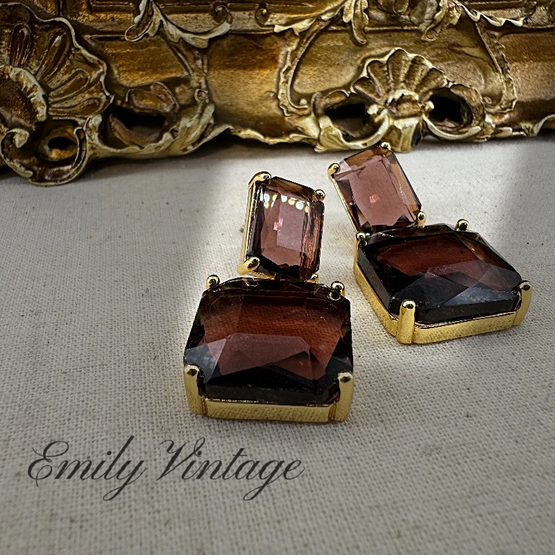 铜合金仿水晶耳饰  【281】《高跟鞋》Emily Vintage珍藏款