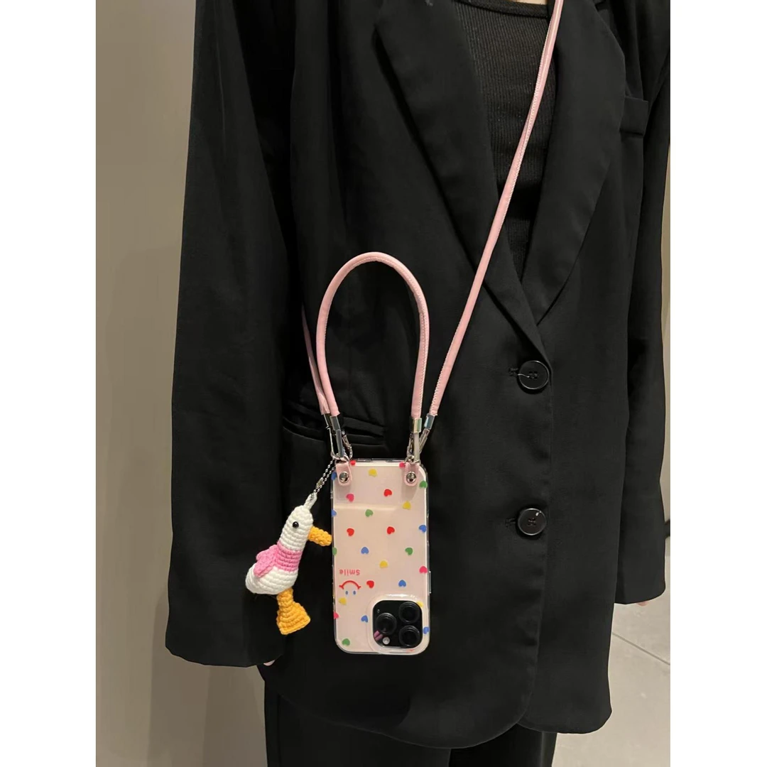 白底奶油壳彩色爱心笑脸适用于苹果华为荣耀vivo小米oppo手机壳