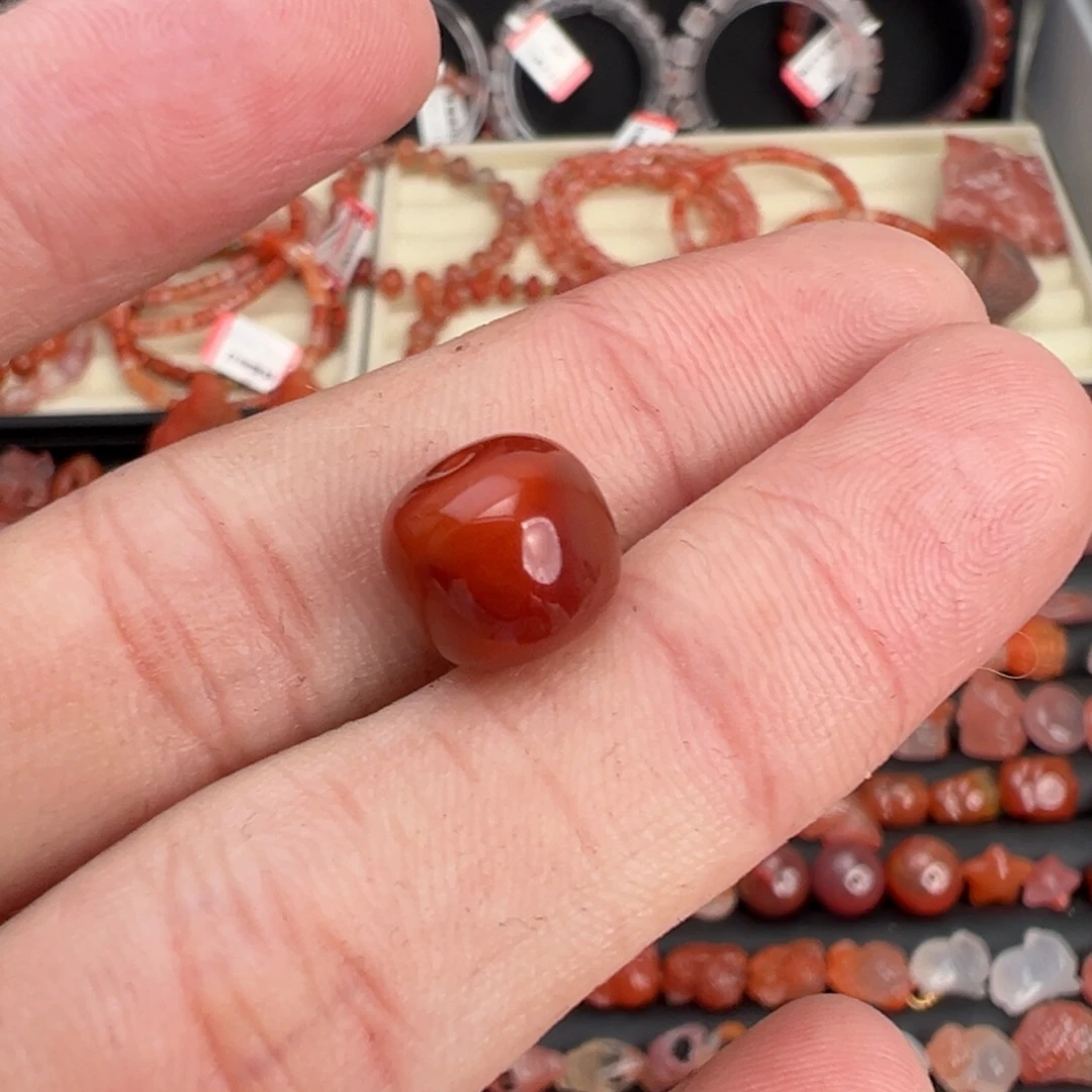 南红玛瑙未镶嵌颈饰老型珠10mm