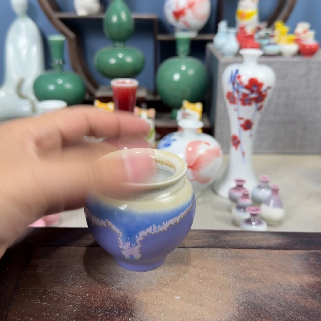 陶瓷手工小花器摆件