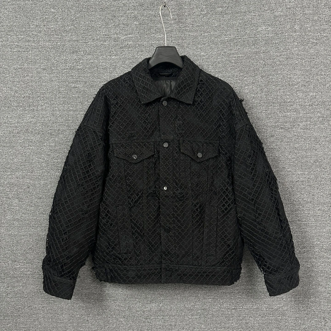 美式复古内胆可卸翻领黑牛仔羽绒服男冬宽松保暖短款90白鸭绒外套