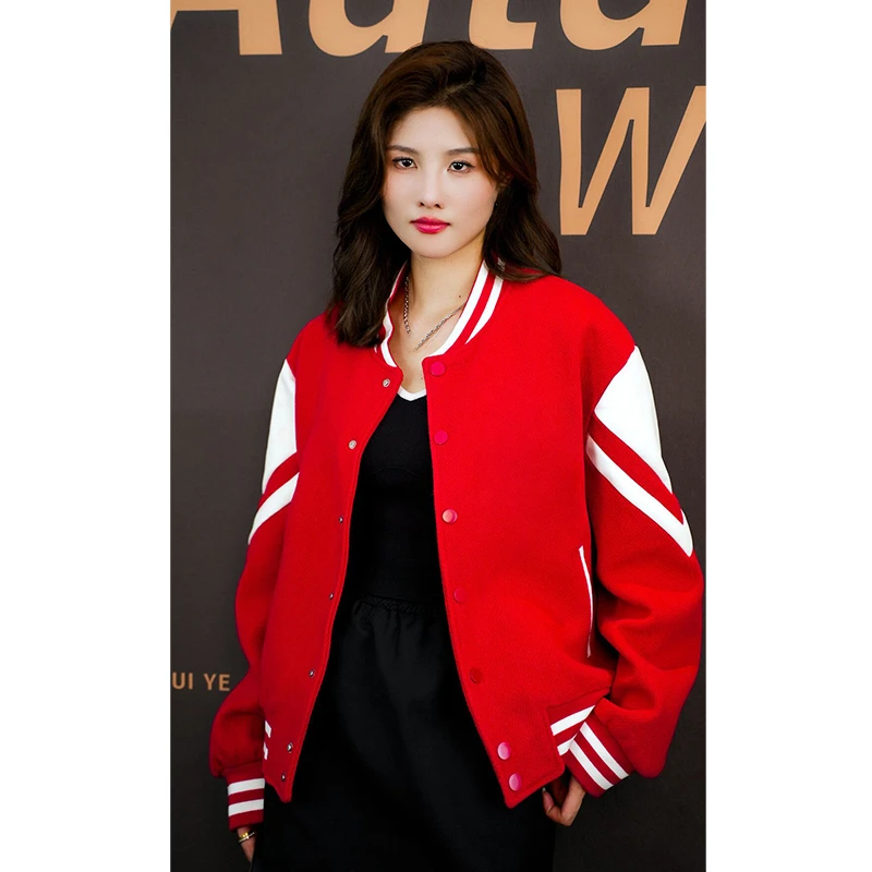 JY3WTQ93197秋季新款时尚百搭撞色短款棒球服短外套女