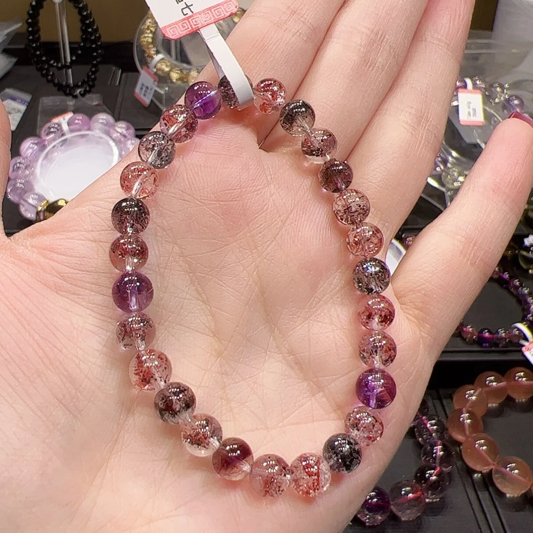 未镶嵌水晶手链Sg10彩霉毒液超七约7mm