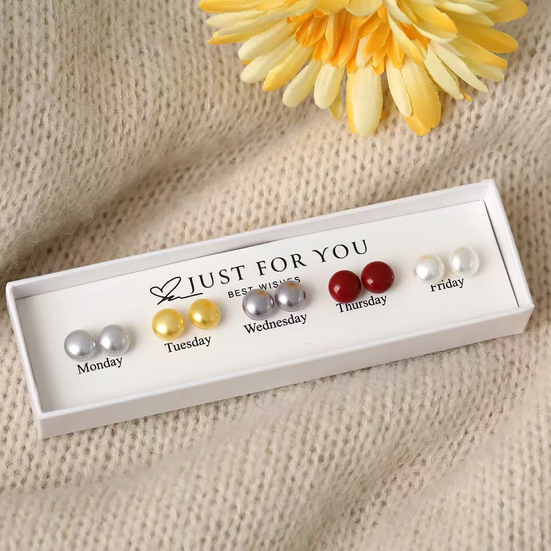 纯铜仿珍珠耳饰 法式简约大气时尚气质耳钉精致馒头形珍珠耳饰