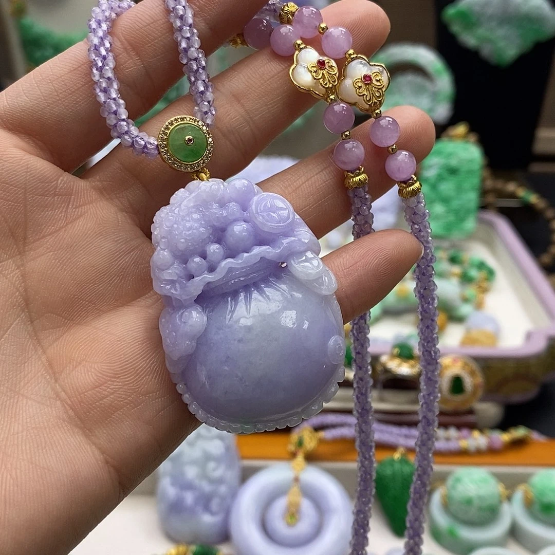 翡翠未镶嵌颈饰天然