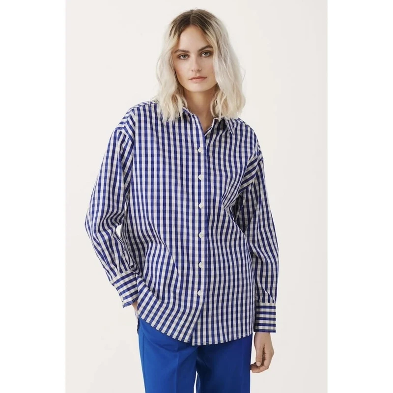 春款 长袖格子 高支  衬衫 上衣30F