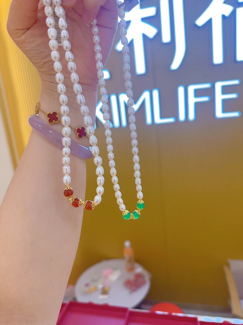 吊坠足银 气质白色珍珠百搭单圈