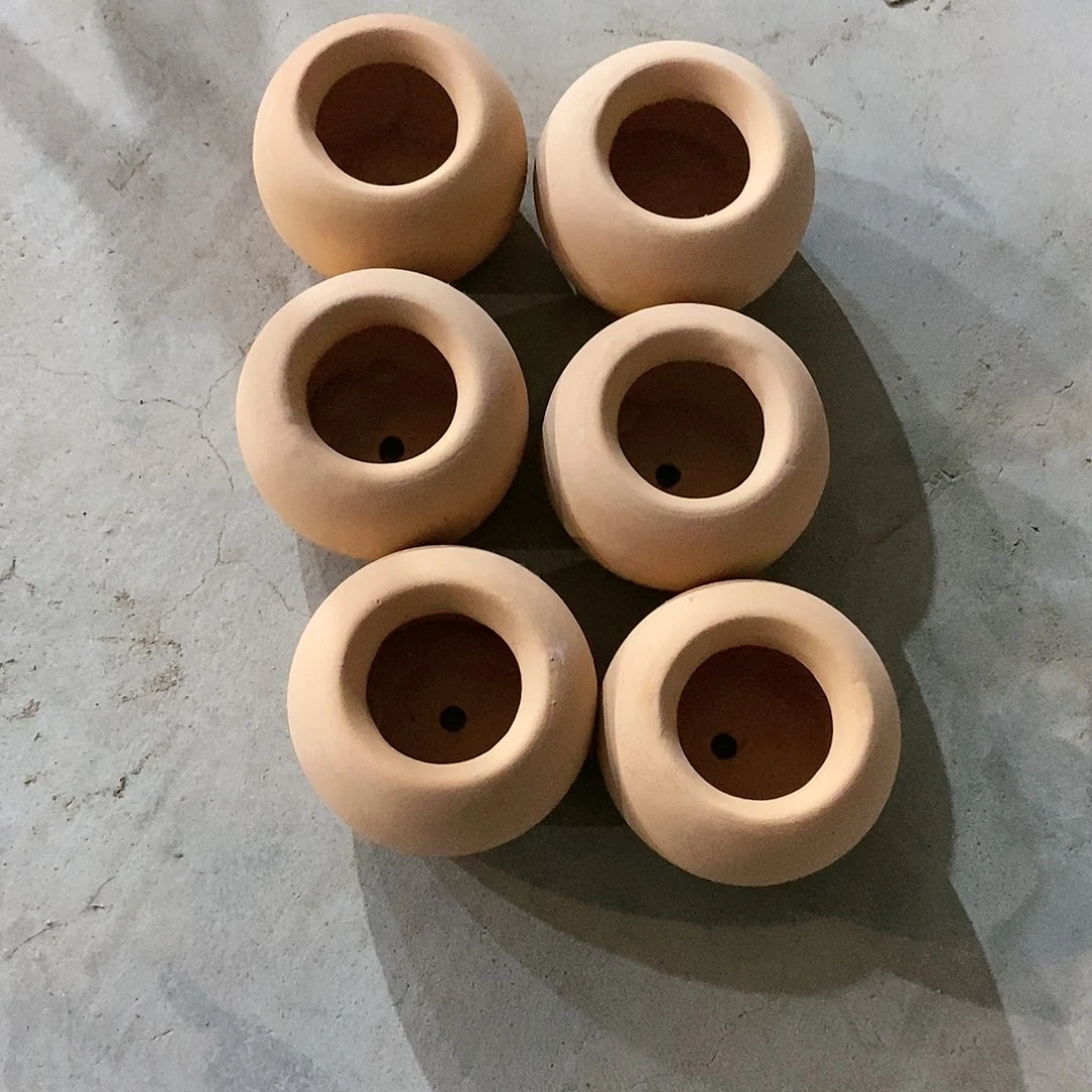 【闪购商品】红陶-大肚小盆-6只