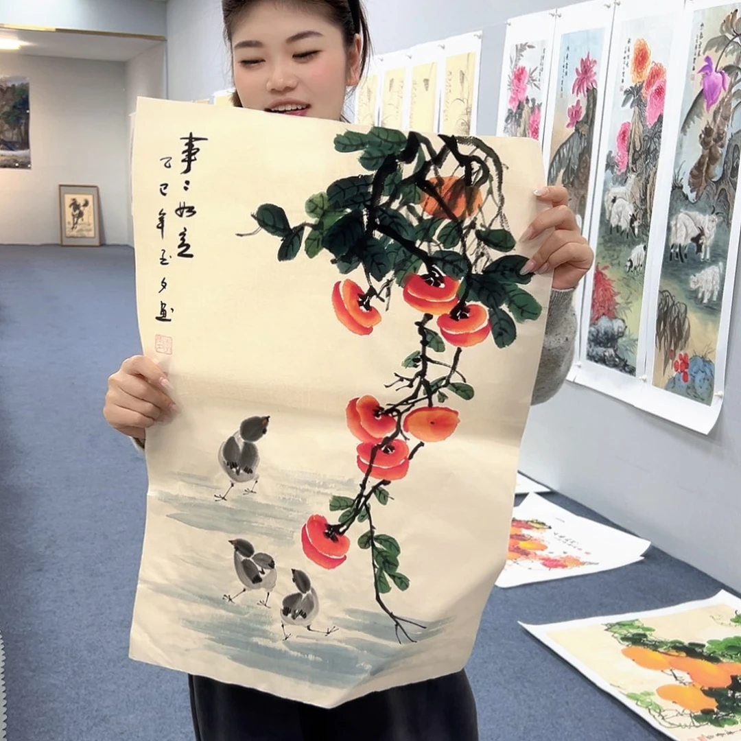国画作品纯手绘制作品
