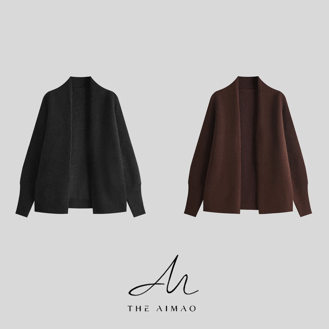 【THE AIMAO】“静奢品味”100羊毛亲肤气质蝙蝠袖纸片外套XYX82880