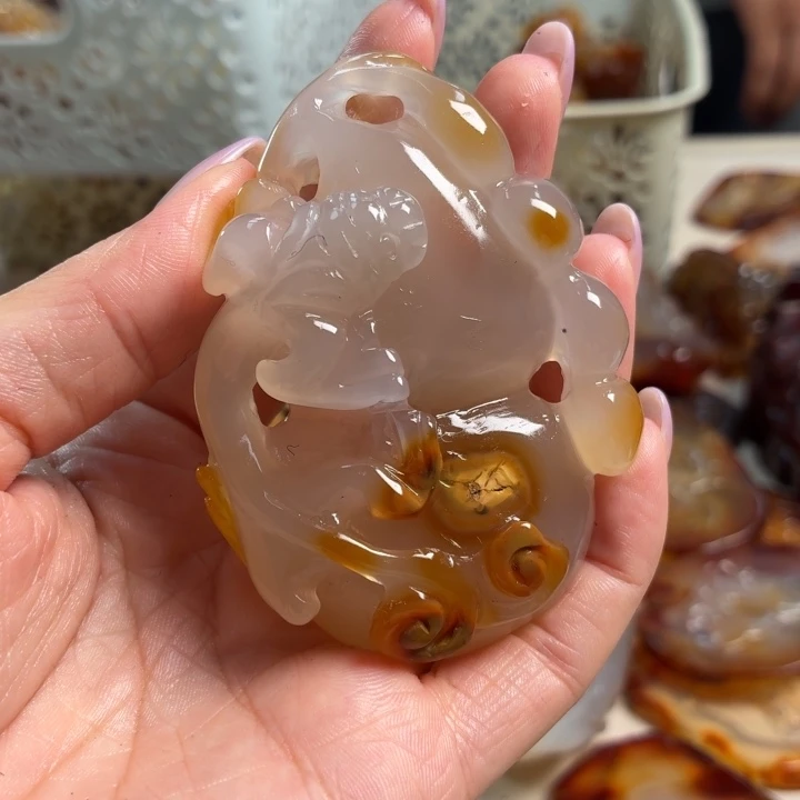 玛瑙/玉髓未镶嵌吊坠(不含链)