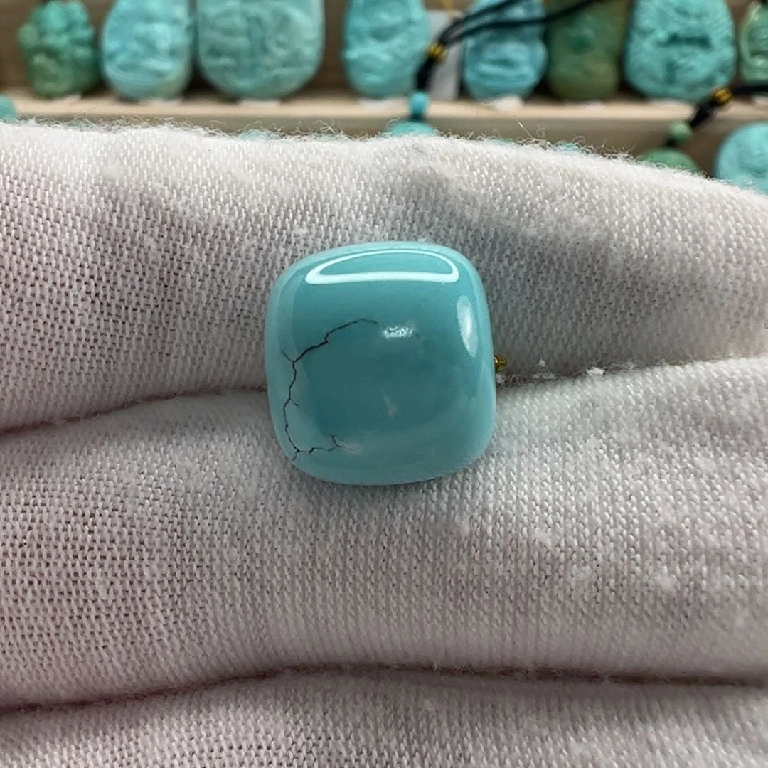 未镶嵌绿松石老型珠12.8x11.6mm