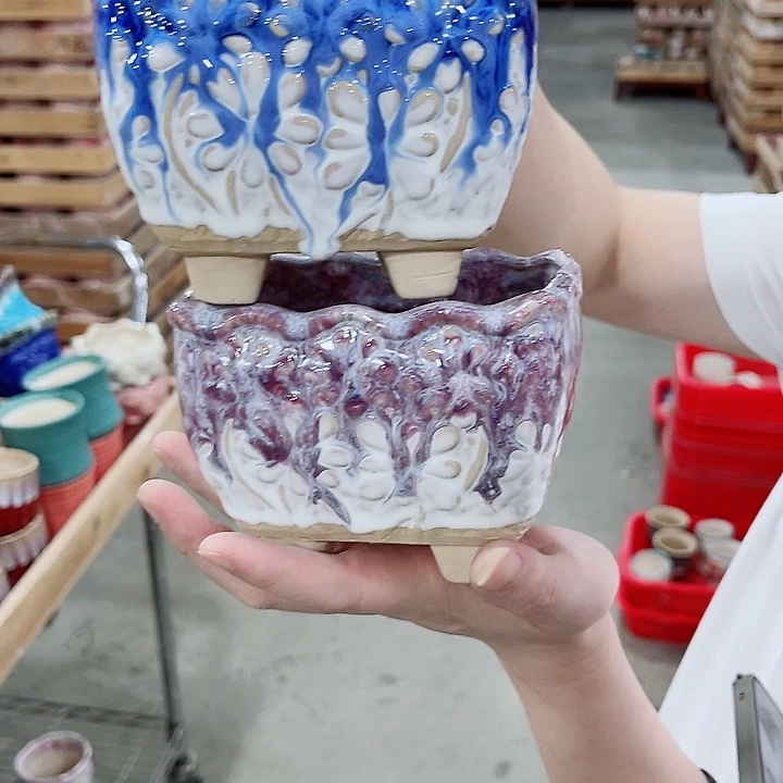 有孔，凑10元包邮陶瓷花盆发货！