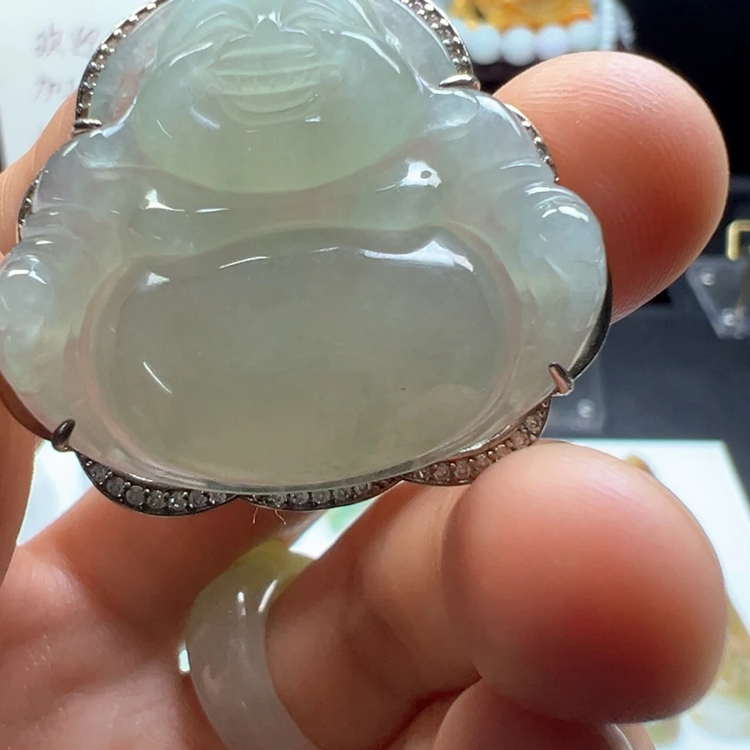 颈饰银S925镶嵌翡翠