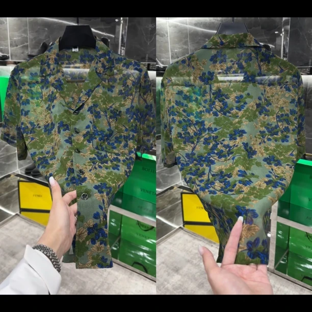 夏季超薄男士防嗮痞帅烧花衬衫短袖8100