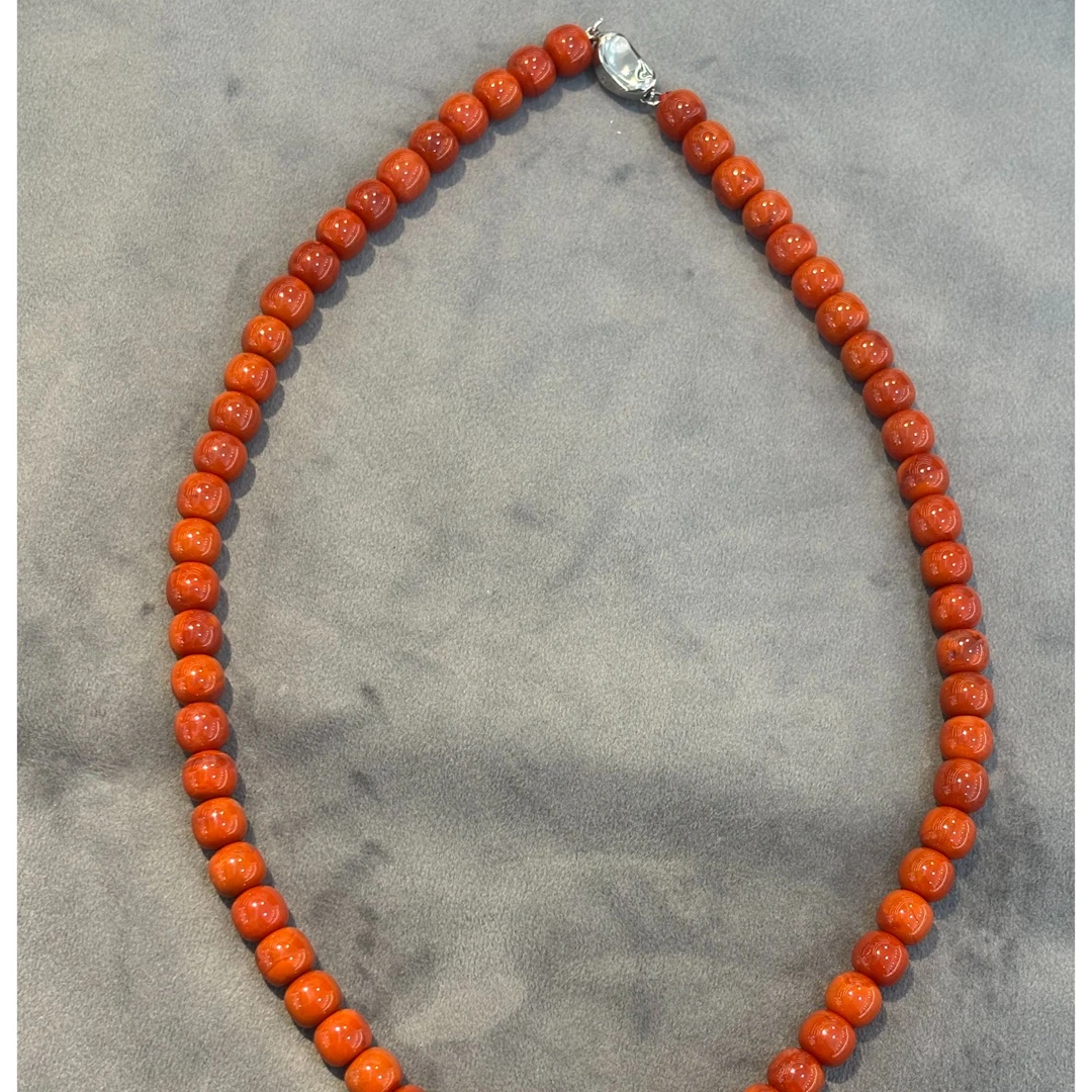 天然南红项链珠径8mm+链长50mm