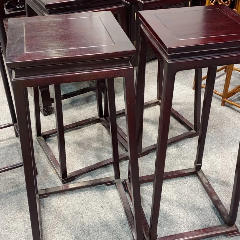 【闪购商品】天***V紫檀花架一对