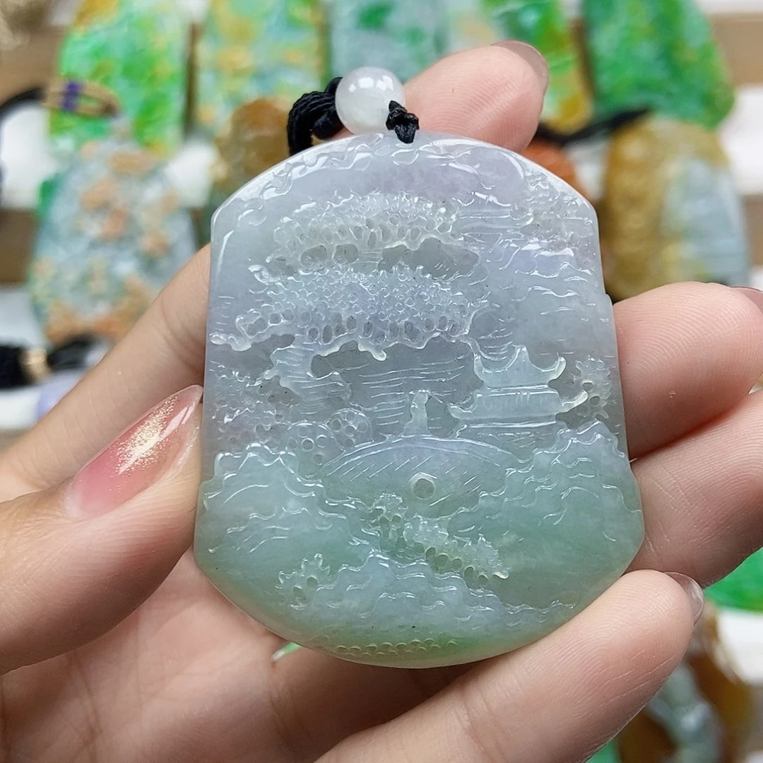 颈饰未镶嵌翡翠天然翡翠Ａ货