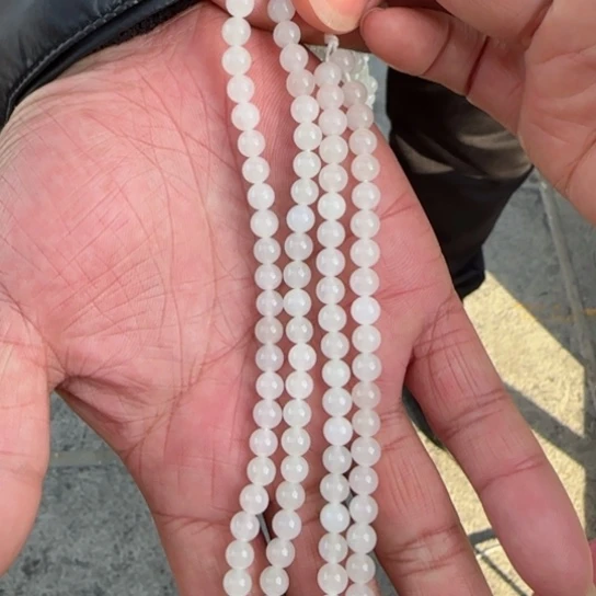 和田玉颈饰未镶嵌白玉特细料卡6的108