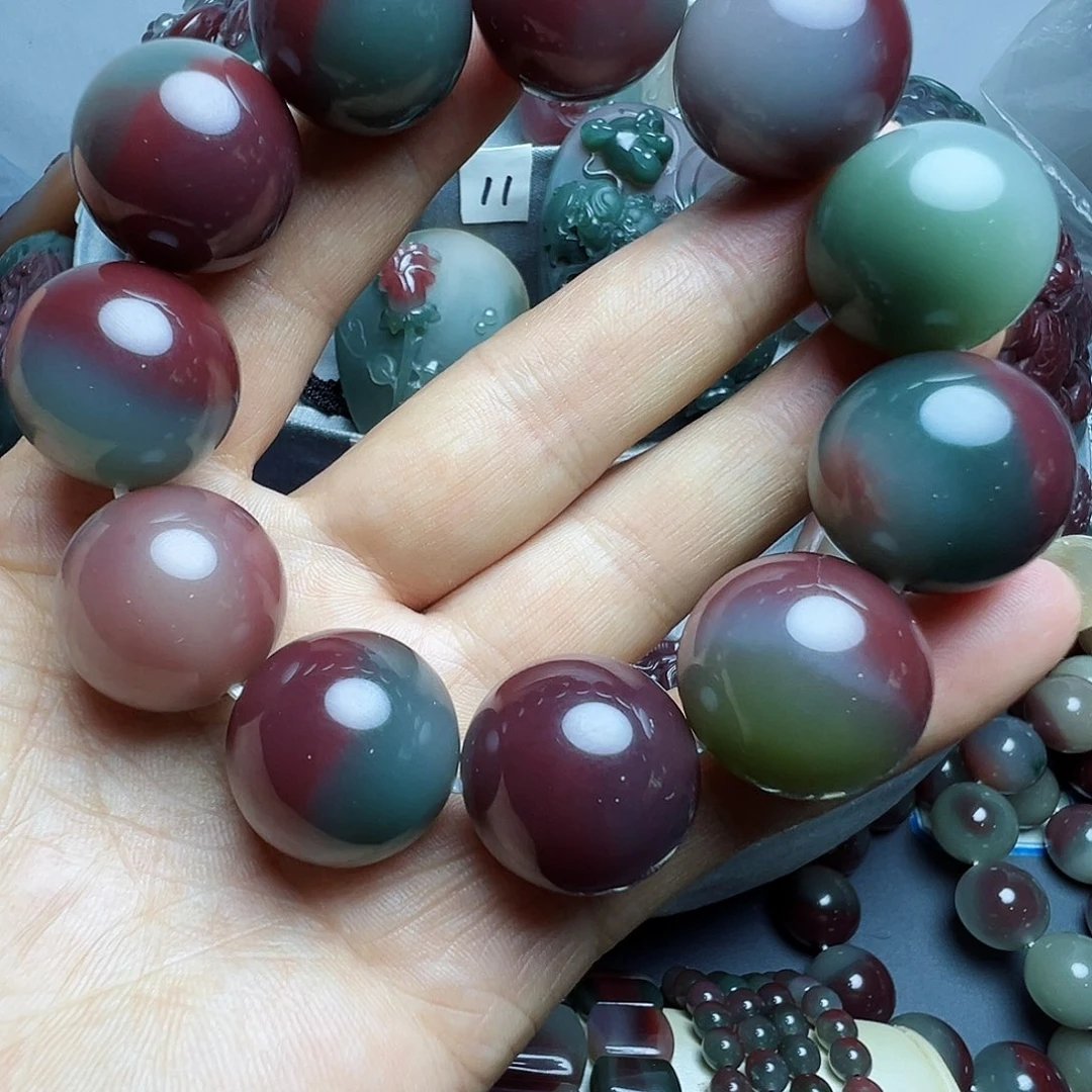 迷***王玛瑙/玉髓手链未镶嵌