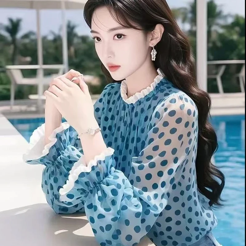 甜美可爱小个子衬衫女2025年春秋季新款设计感气质优雅长袖上衣女