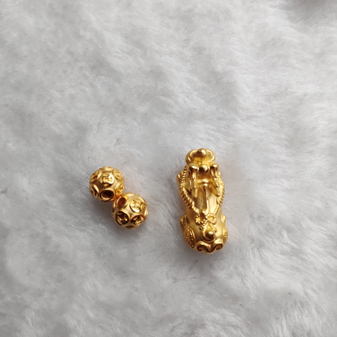 金元宝足金999貔貅珠子首饰