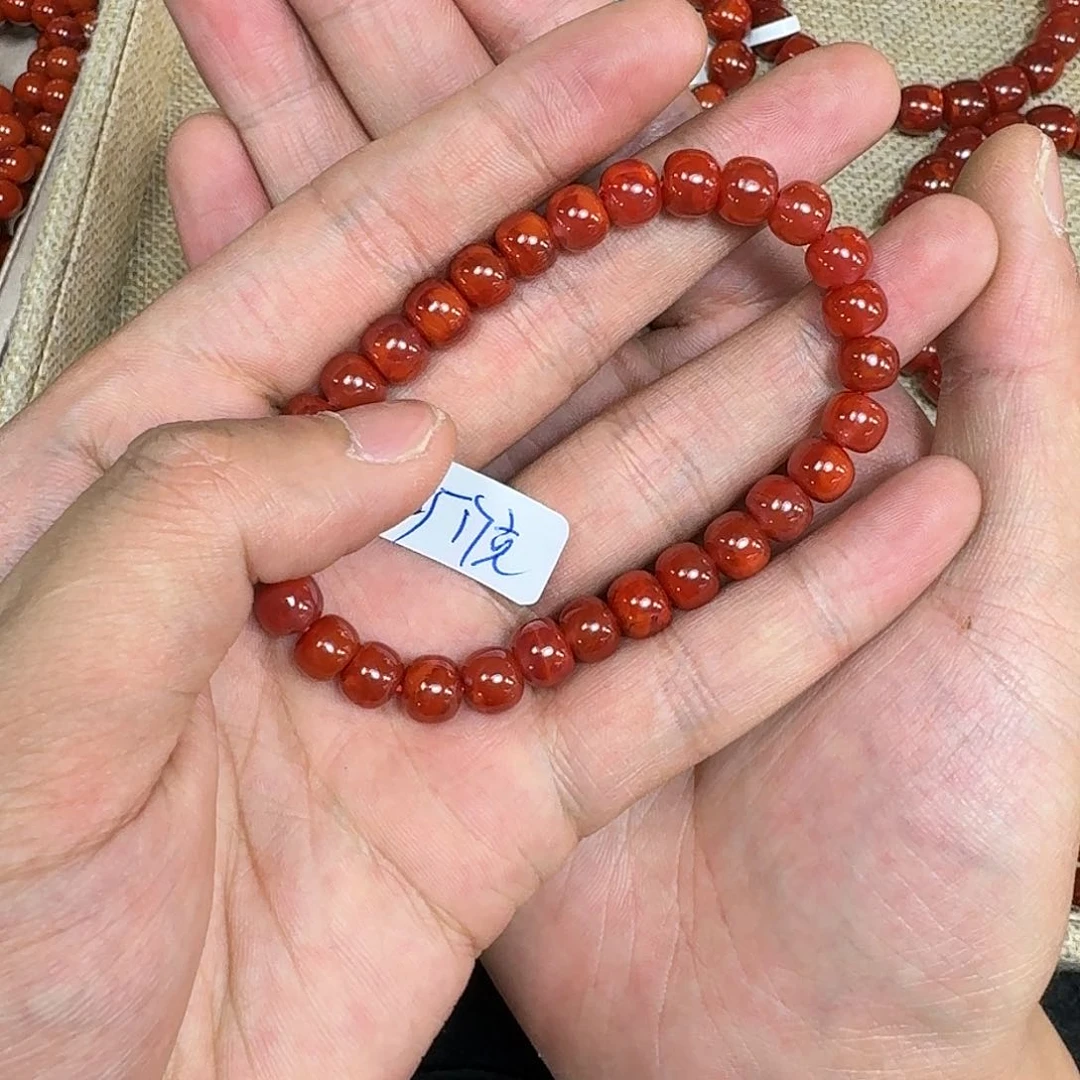 手链未镶嵌南红玛瑙爱*宸原矿南红手串7mm➕妖火炎