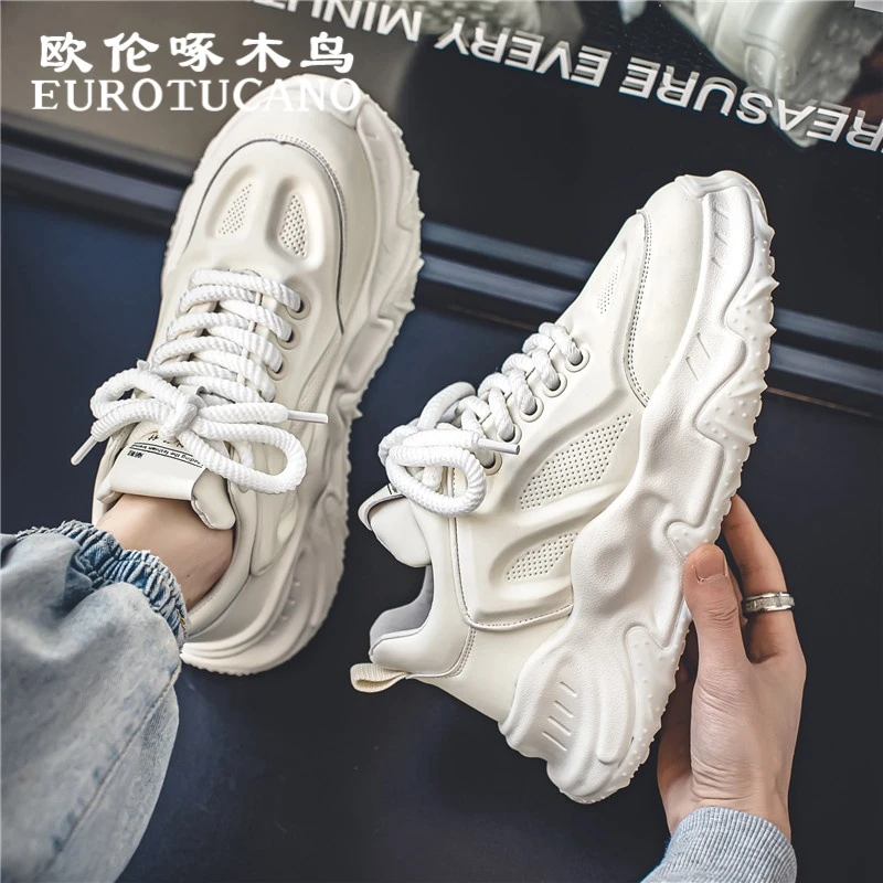 欧伦啄木鸟EUROTUCANO男鞋冬季运动小白鞋子男款男士开车专用鞋