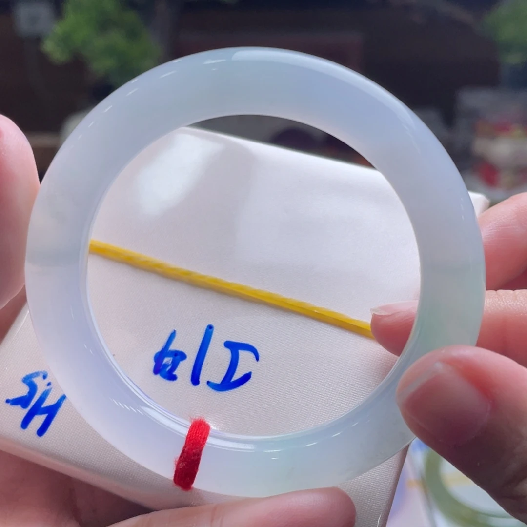 翡翠未镶嵌手镯51.2老胶条