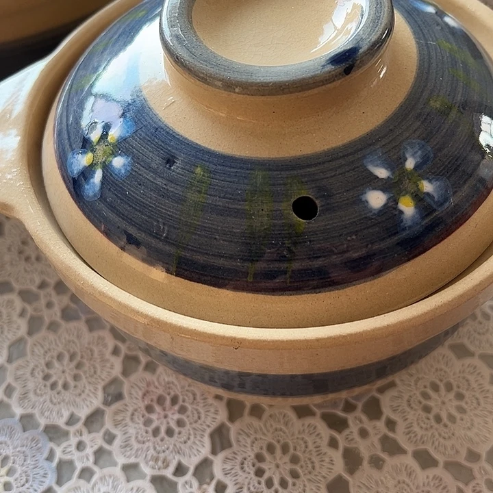 瓷粗瓷手绘砂锅口径16x9一支带标