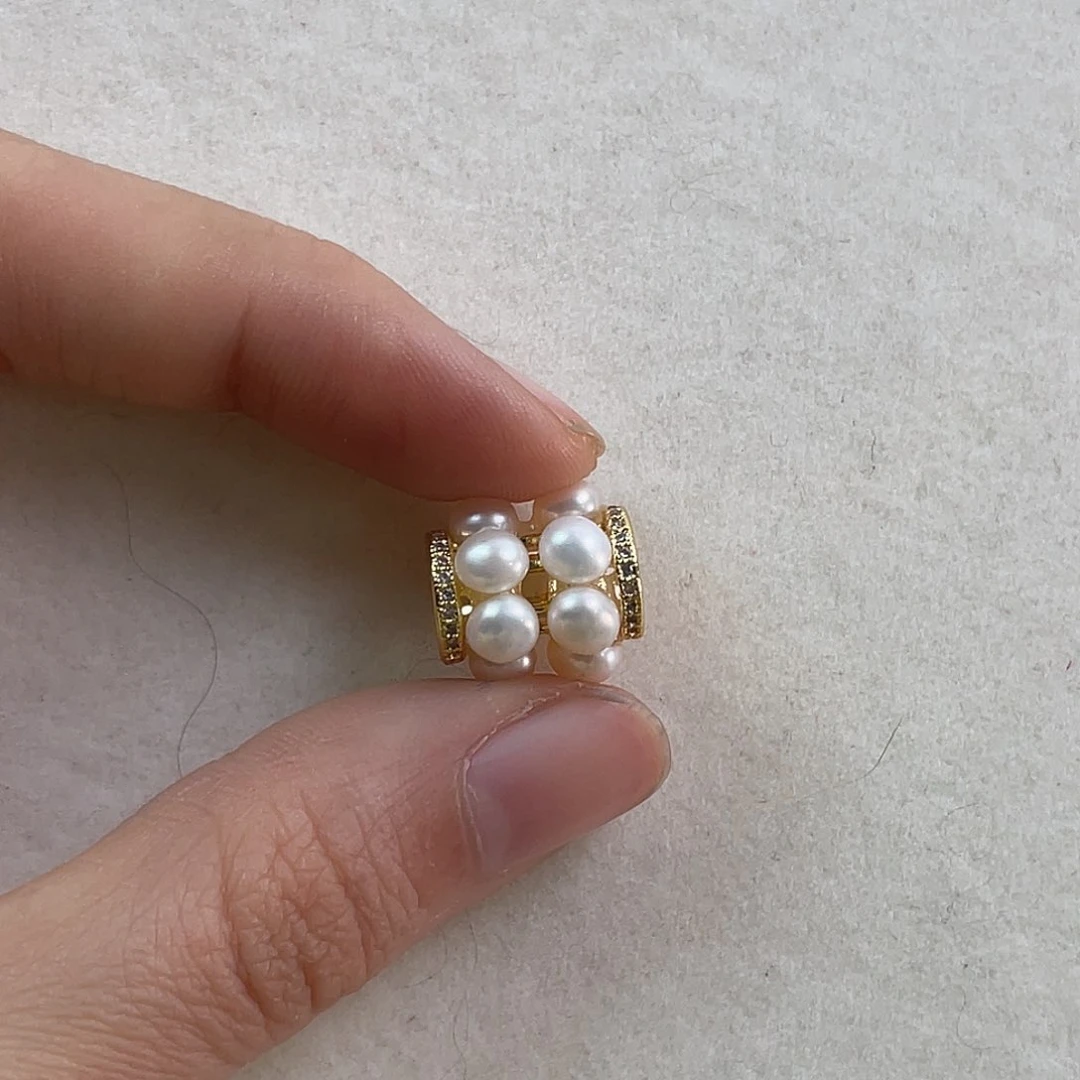 淡水珍珠耳饰未镶嵌i*!