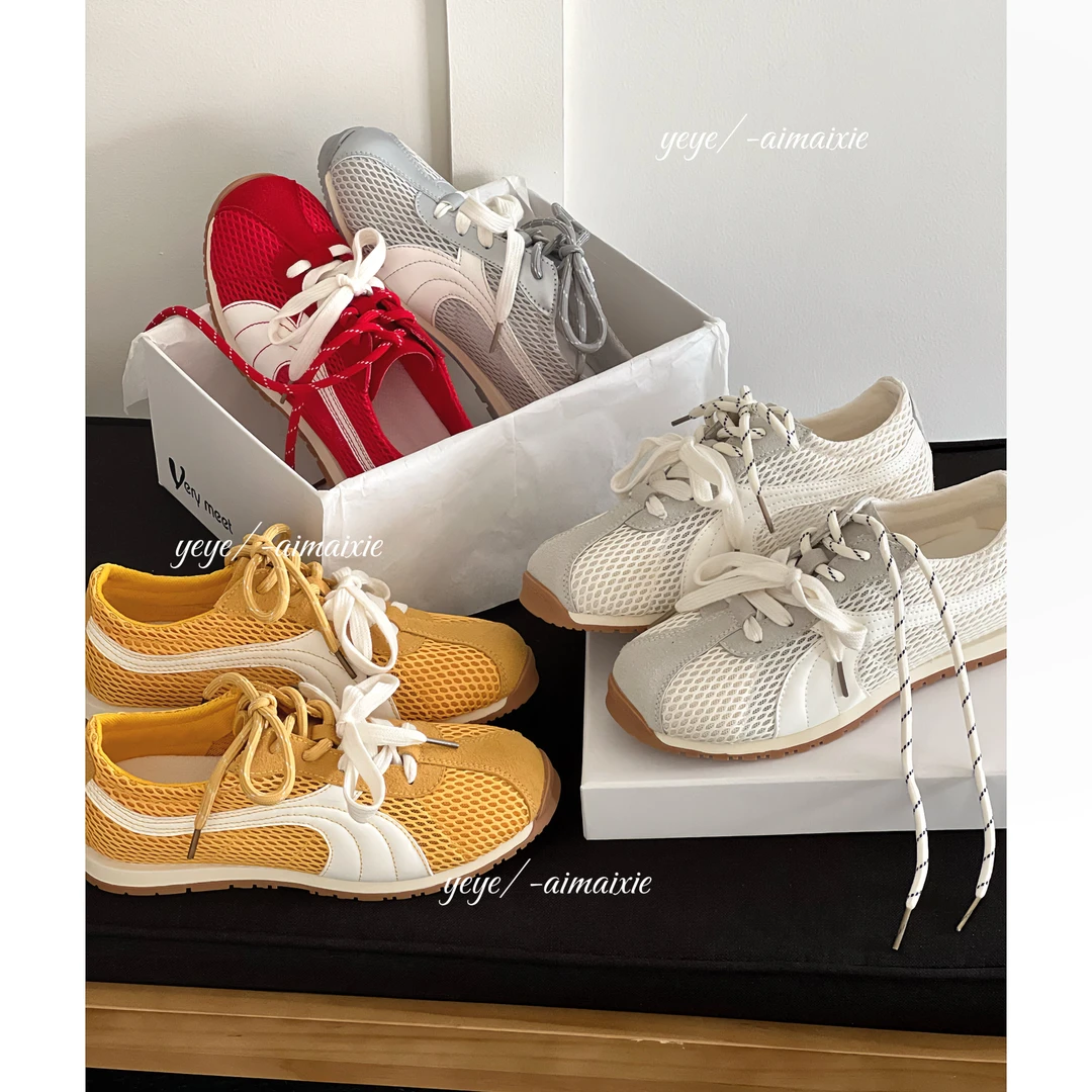 【平底3公分】2025春新款平底德训鞋女时尚百搭复古运动鞋休闲鞋
