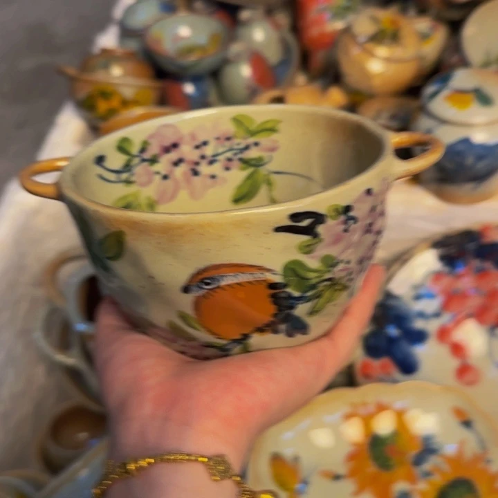 瓷片景德镇陶瓷手工手绘