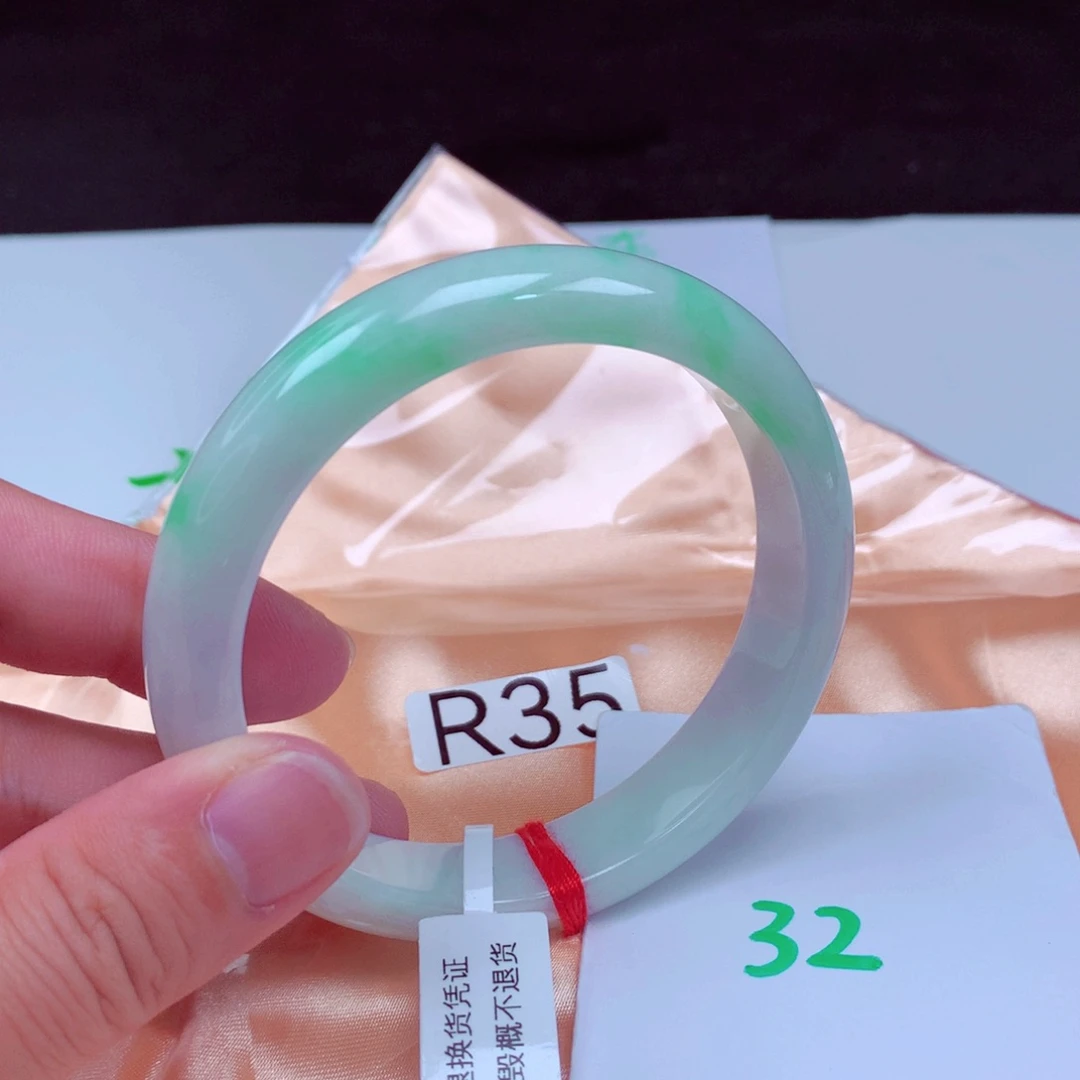 未镶嵌手镯翡翠缅甸天然A货翡翠手镯59.7