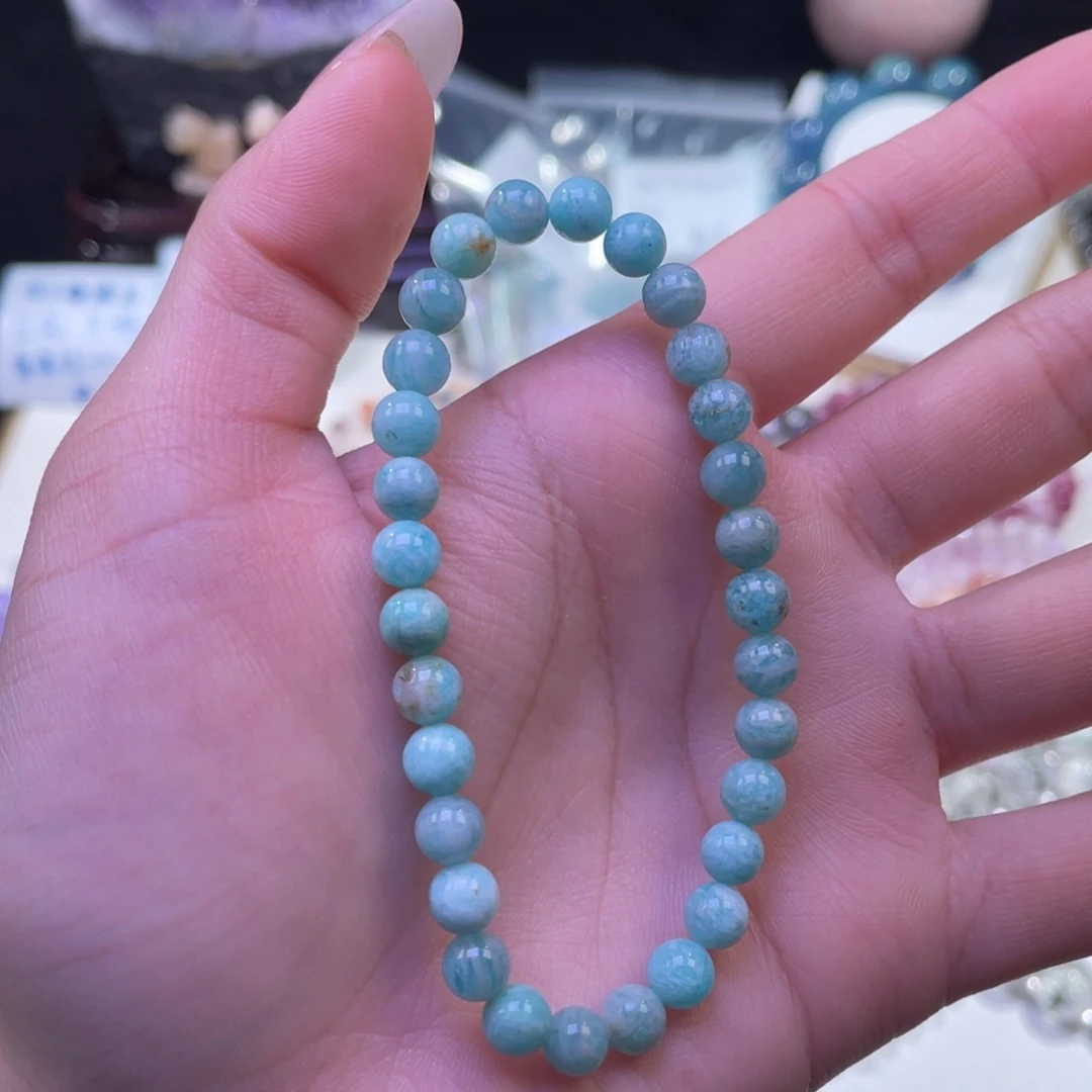 未镶嵌手链水晶老矿天河石6mm