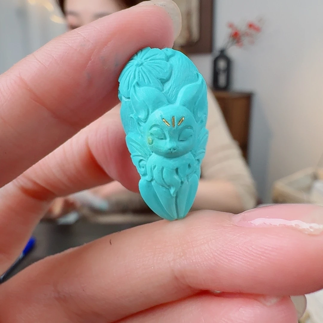 绿松石未镶嵌挂件