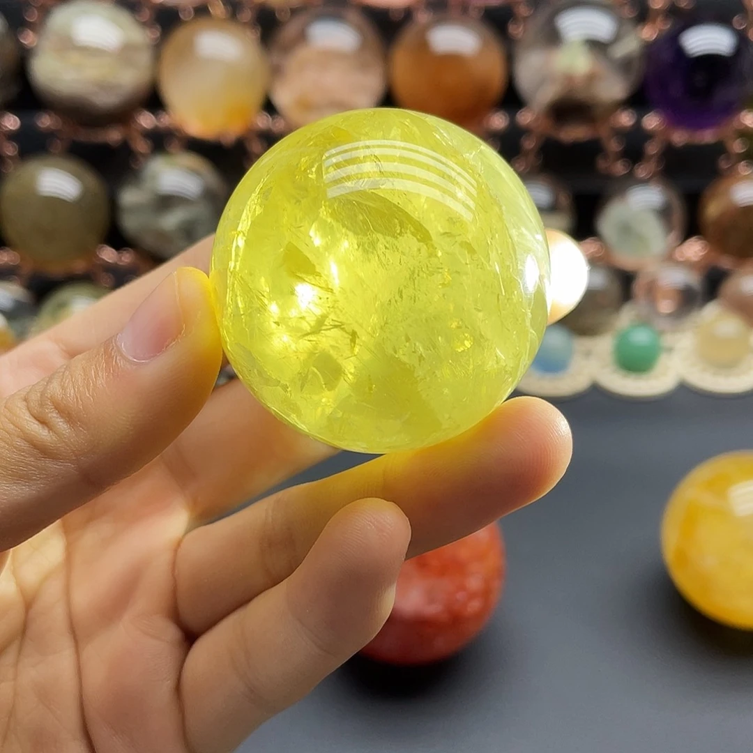水晶珠宝半成品未镶嵌天然黄水晶44.9