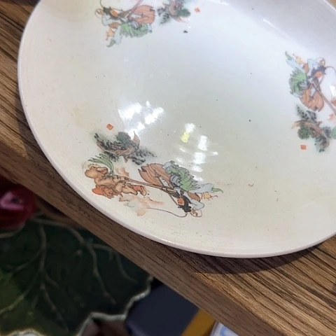 闭***5瓷片底托 三打白骨精三才盖碗（底）