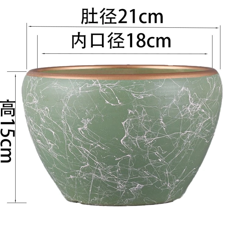 陶瓷花盆绿飞丝苹果盆蝴蝶兰多肉君子兰发财树室内桌面摆件大花盆