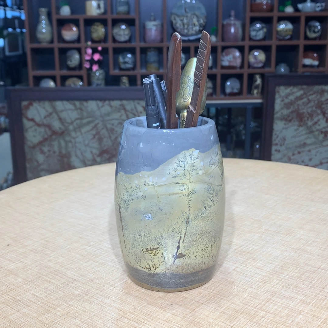 紫砂，广西国画石摆件，收藏观赏