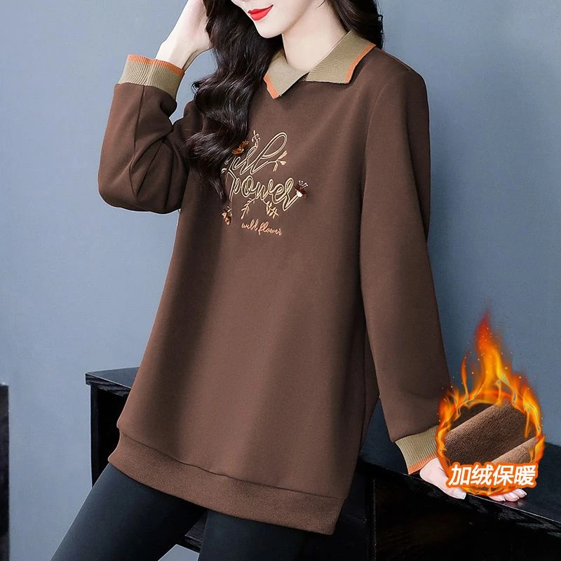 冬季阔夫人撞色斜领230935