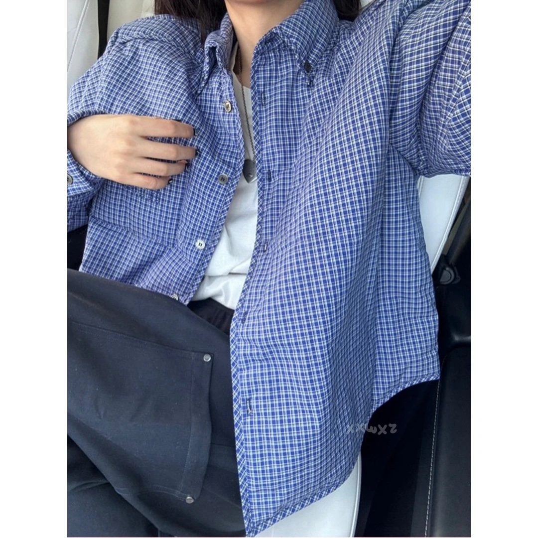 休闲保暖细格字母贴布夹棉衬衫式棉服外套#z1523