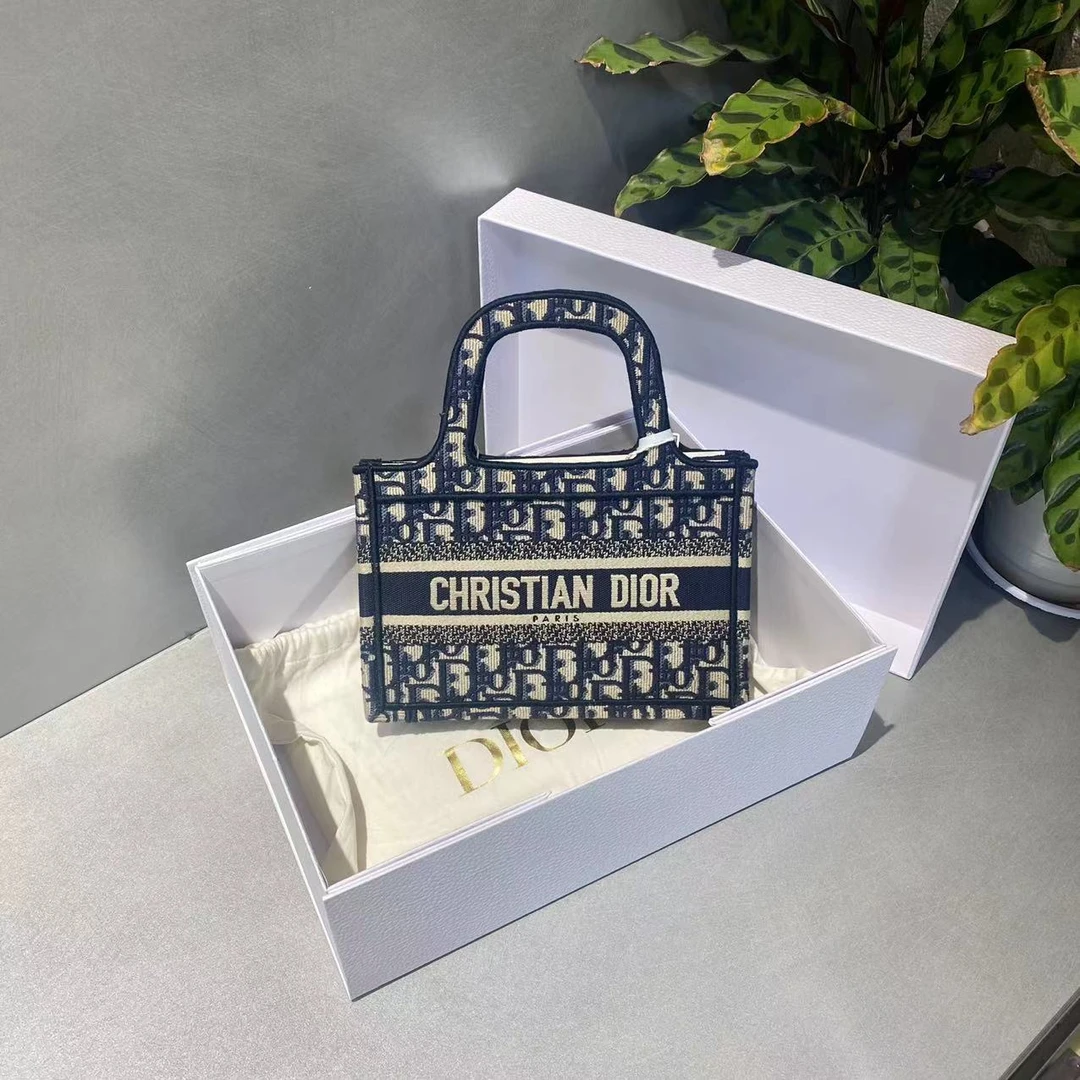 99新 DIOR/迪奥 迪奥 老花经典小托特包 手提包-3