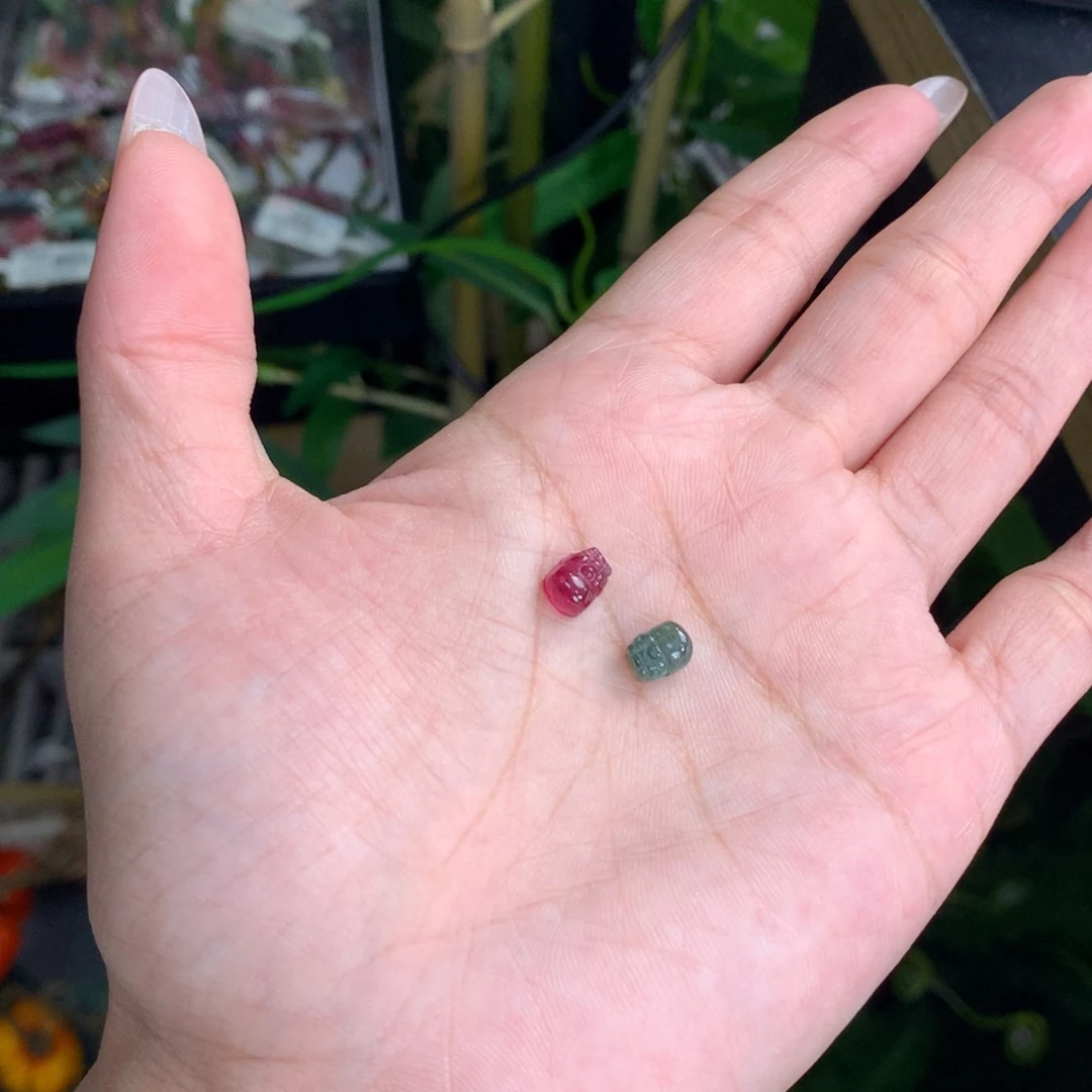 七****未镶嵌吊坠碧玺做成滴酒加万能扣发