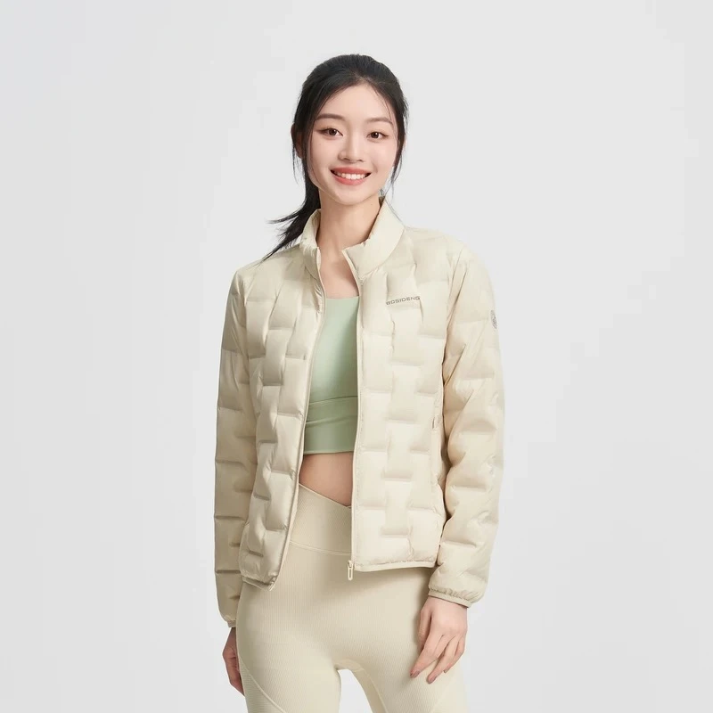 【杨紫同款】波司登2025春季新款百搭立领鹅绒轻薄羽绒服通勤外套女