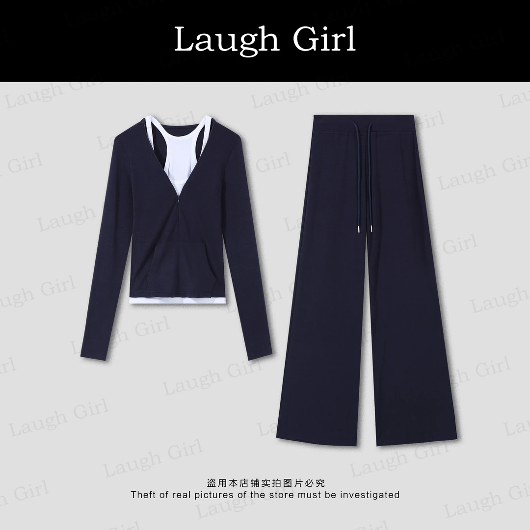 楚楚君 Laugh girl【假日爱尔兰】早秋百搭三件套休闲套装DL53878J