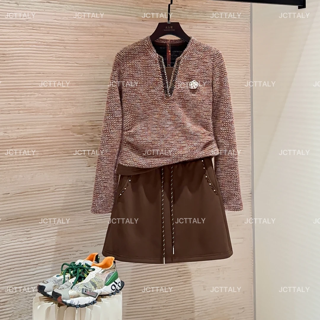 【宠粉价】休闲风时尚套装显瘦百搭针织翻领休闲套装TZ-764