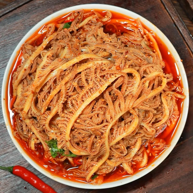 小妮家 精选千层肚丝 爽脆鲜香 500g/盒 发4盒（麻酱+麻辣口味 ）